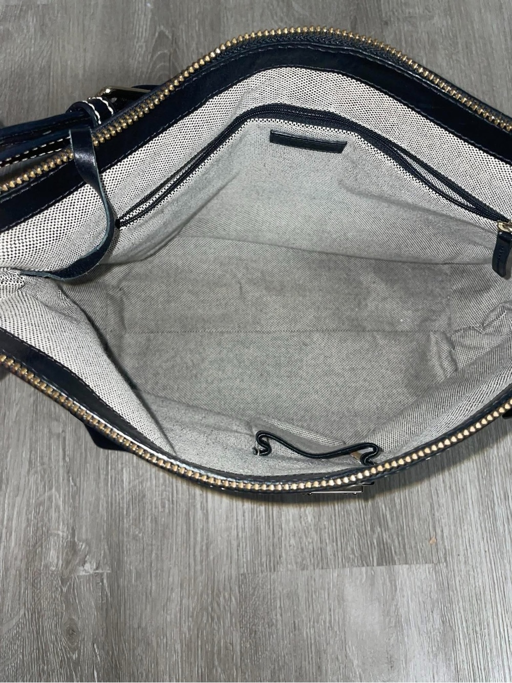 Dooney & Bourke Brown Monogram Canvas Tote with Black Trim - Picture 4 of 4